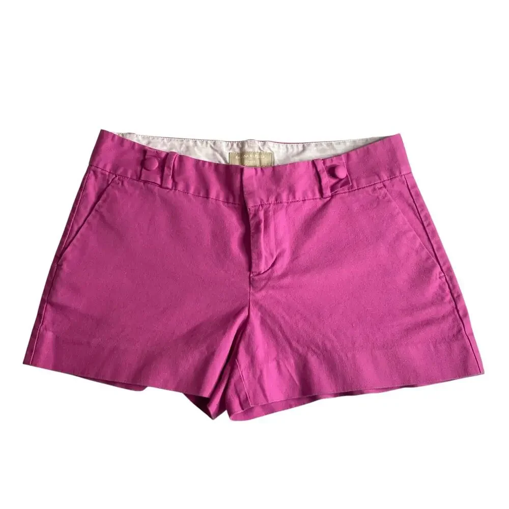 Banana Republic Ryan Fit Chino Shorts Womens 8 Pink Low Rise Preppy Festival